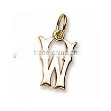 different style alloy initial W charms and pendants for bracelet English letter pendants