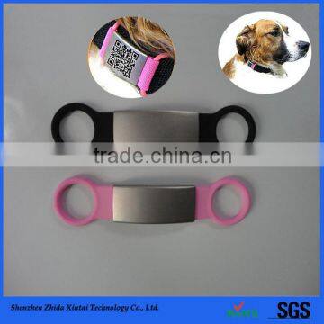 small pet item silicone qr code pet tag