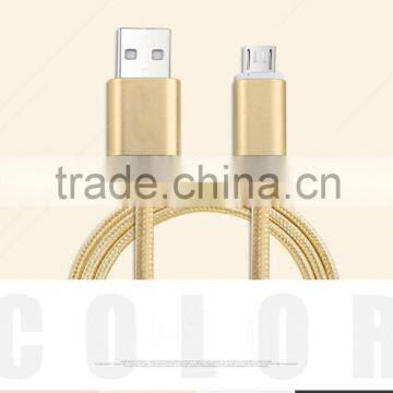 Nylon Braided Fast Charging Micro Usb Data Cable for Samsung
