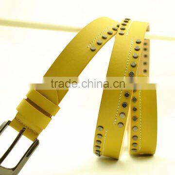 metal studded ladies pu leather belts