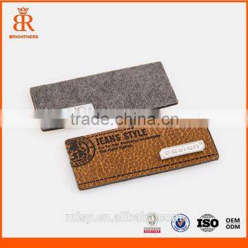 Jeans pu Leather Labels Garments Leather Back Patch Labels Fashion Label for Hats photo-1