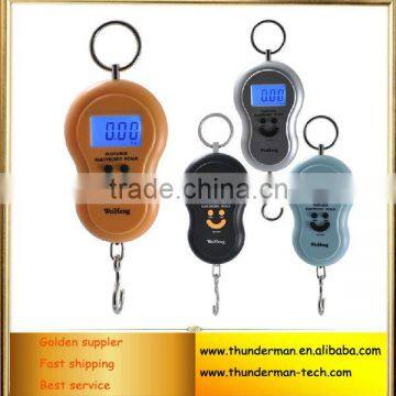 40kg Pocket electronic Portable luggage Scale with Blue LED backlight