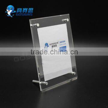 Acrylic Sign Holder display Stands, Acrylic Table Menu Display Holder, Slanted Lucite Frames