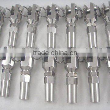 Stainless steel swageless terminals fork/turnbuckles