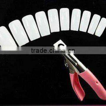 Pink Cutter Clipper+ 500 Acrylic Gel False Nail Art Tip HN1168