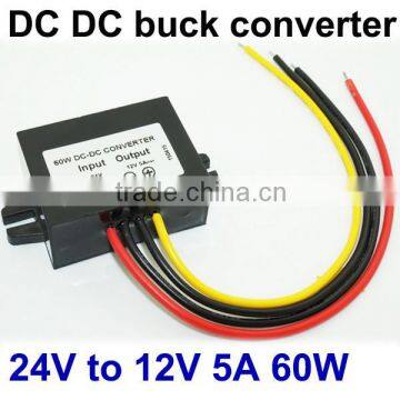 Customization available factory price dc 24v to dc 12v 5A waterproof shockproof/ overtemperature protection converter