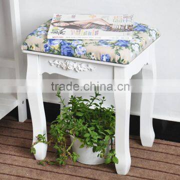 Fashion living room used top grade wood footstool