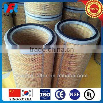 Pleated phenolic impregnated cellulose cartridges for industrial