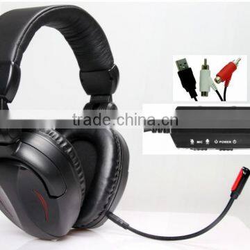 2.1 channel vibration game headphone foldable for PS4/PS3/XBOX360/PC