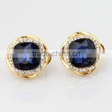 blue rhinestone ear stud J0731F02