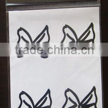 4 pieces black bowknot tattoo sticker