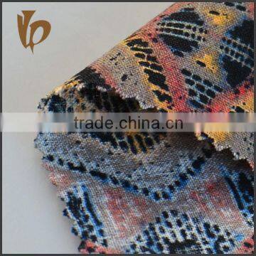 High Fashion Linen Viscose Printing Upholstery Fabric in Argyle Design photo-2