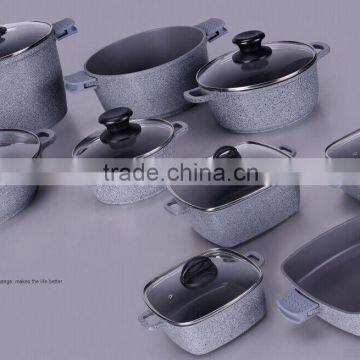 YD18 16PCS DIE-CAST ALUMINIUM COOKWARE SET