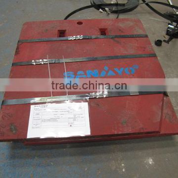 Jaw crusher wearing spare parts, jaw plates with high manganess steel from factory directly selling