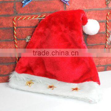 Christmas Hat,Christmas Supplies Handmade Christmas Santa Hat,Plush Soft Christmas Hat