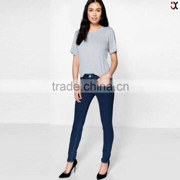 Mid Rise Sexy Lady Shaping Jeans Trousers for Women (JXA011)