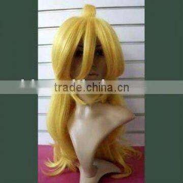Golden brown synthetic hair cosplay wig for party use