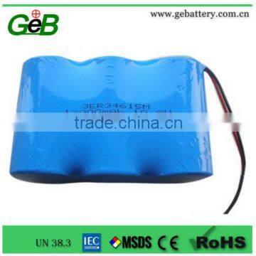 GEB ER34615M 3S 10.8V 13000mAh Li-SOCI2 battery lithium battery pack