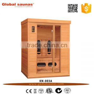 luxury Far Infrared Wooden Sauna Steam Room for 3 persons KN-003A