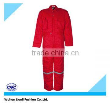 cheap red coverall with reflctive tapes workwear uniform jackets