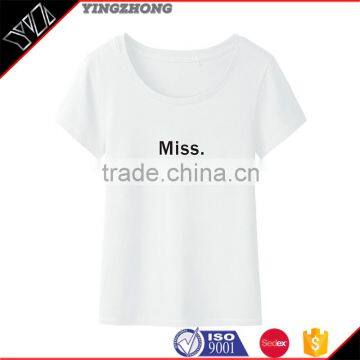 Custom Logo T Shirt Cotton kind of Knit Fabric T-Shirt Custom Print 2016