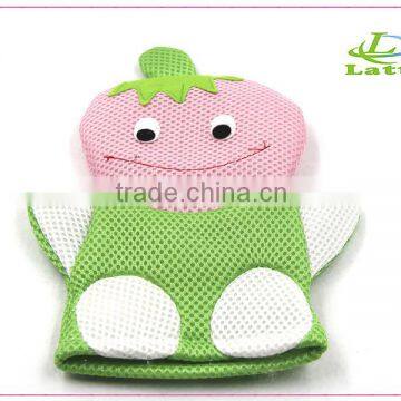 Soft terry cloth fabric dora kids bath mitt, animal bath mitt