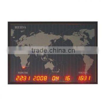 lcd world time clock