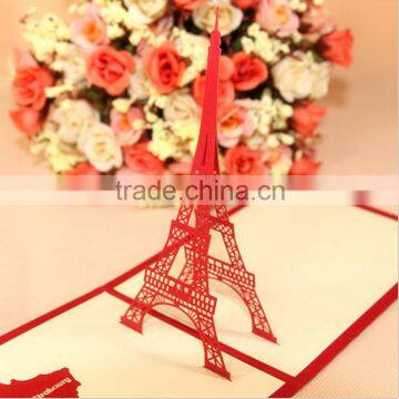 2015 newest innovative handmade decoration pop up greeting card