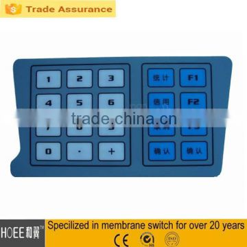 High Quality Custom Shape Membrane Numeric Panel PC/PET Graphic Overlay