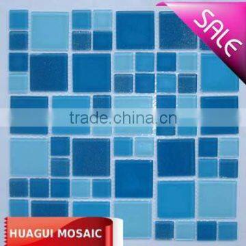 Blue Color Glass Mosaic Wall Tile