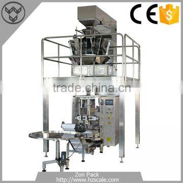 Pack 50g to 500g Peanuts Cashew Packing Machines With 10 Heads Weigher and 320 VFFS Packing Machine