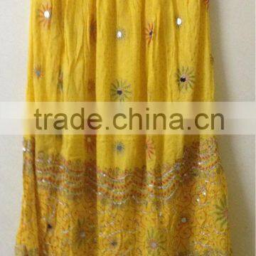 New colors wide range Beautiful gold print summer skirts