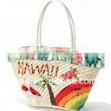 fashion wheat straw beach bag