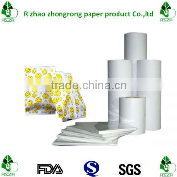 high quality white pe coated craft paper for food packaging