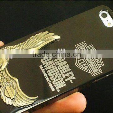 Metal mirror mobile phone shell with wings