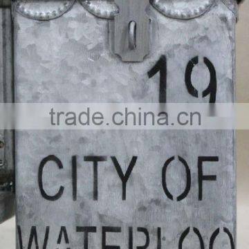 Handcraft Square Lid Vintage Galvanized Tin Storage Box photo-3