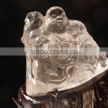 Natural Religious Crystal Carving Figure of Buddha photo-3