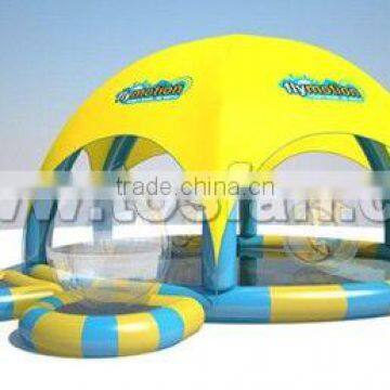 inflatable water pool with UV-protection tent cover A8019