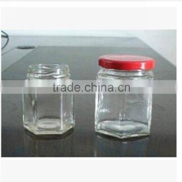 200ml hexagon glass bottle for food