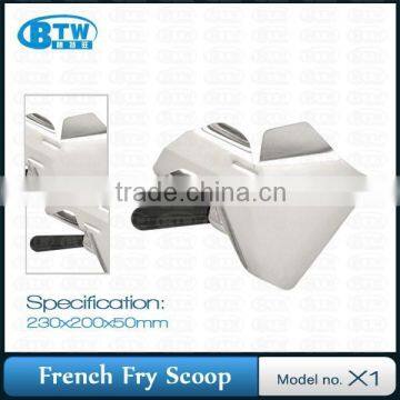 Hot Sale Stainless Steel French Fried Scoop with Right Handle