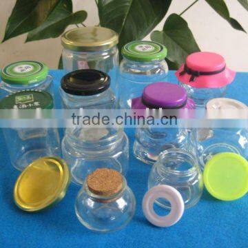 shaped glass jar, food jar, customized mason jar with cap