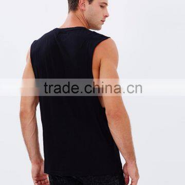 Daijun OEM Wholesale Black Dri Fit 100% Cotton Men Printing Bodybuilding Tank Top photo-3