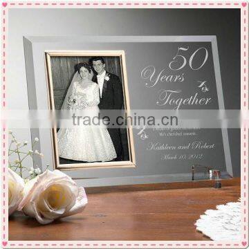 Personality Glass Engraved 50th Wedding Anniversary Photo Frame