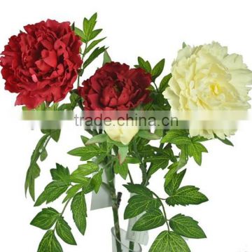 decorative flower fabric flower 2 stems real touch peony artificial penis