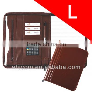 Popular 32*25.5cm Zipper Leather/PU Agenda/Note Book.