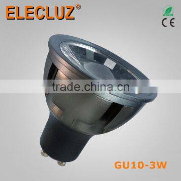 AC100-240V 260lm gu10 spotlight 3w ce rohs gu10 3 watt gu10 led lamp factory warranty 1 years