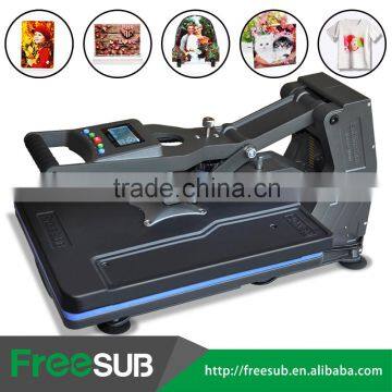 2015 sunmeta latest design flat-bed t-shirt auto open heat press machine