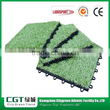 Artificial grass tile easy installation guide interlock football costs guangzhou