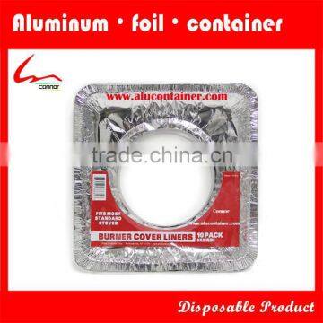 8*8 Inch Square Aluminium Foil Gas Burner Cover Liner