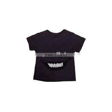 custom logo imprinted childrens devil cape t shirt black boys13